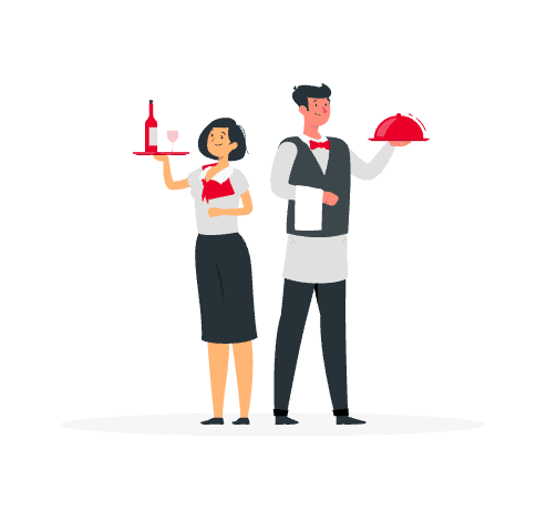 Ilustração: empregados de mesa e alergénios em regra
